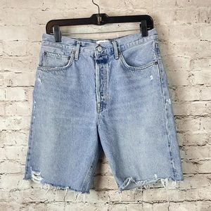 AGOLDE 90's Mid Rise Loose Short Swampmeet Size 29 A9020-811 Button Fly Cut Off